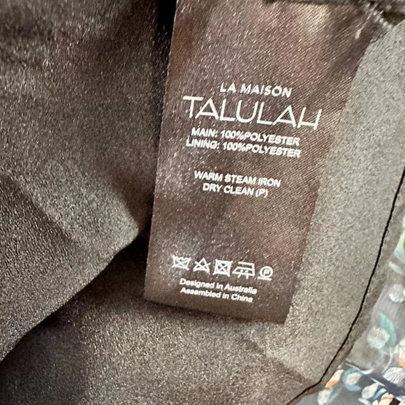 La Maison Talulah Dress Womens Medium Tiered Swiss Dot Ruffle Sheer Lace Aplique - Picture 7 of 16